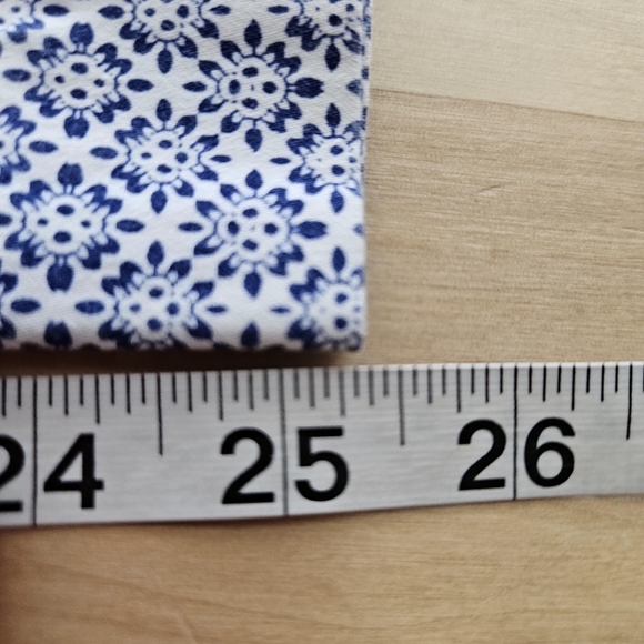 Donna Ricco NY Blue White Print Flat Front Lightweight Pants Size 10 - Picture 7 of 11